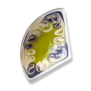 80s paint swirl lime green post earrings